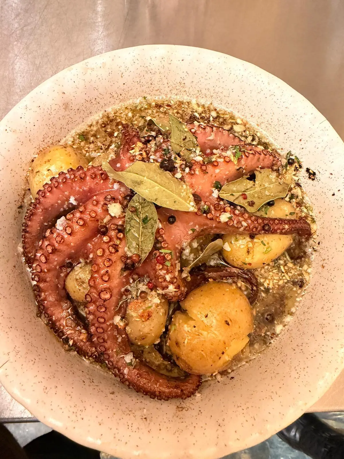 Grilled Octopus with Smashed Potatoes